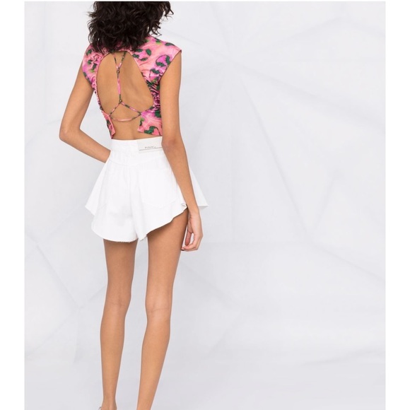 $128 Pinko backless tie dye cotton top, S/M - Picture 2 of 9